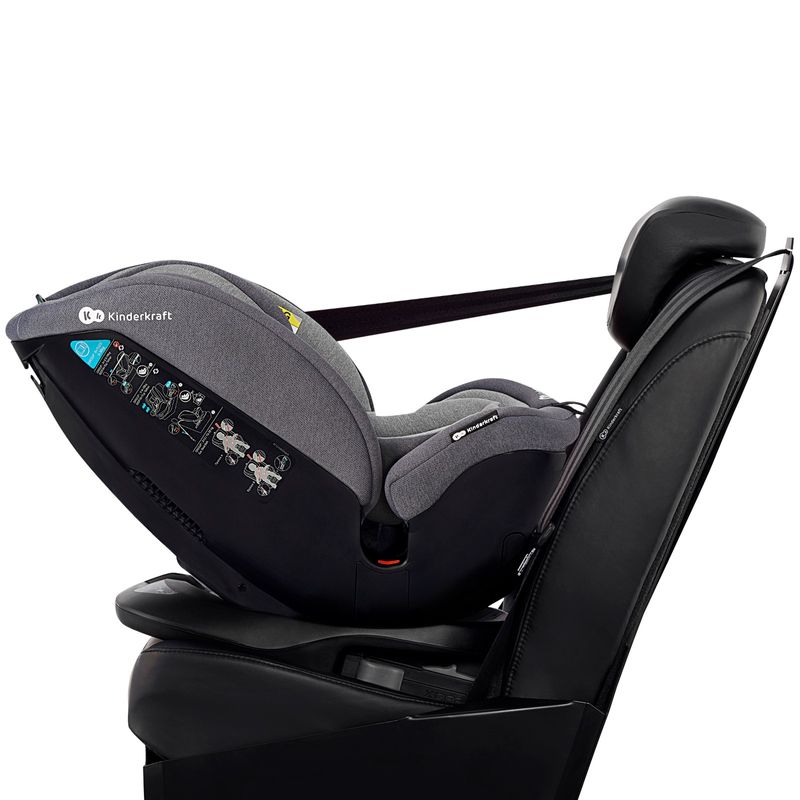 Jucarii, Copii si Bebe - Carucioare si articole de transport - Scaune auto copii - Scaun auto Kinderkraft Xpedition rotativ, 0-36 kg, cu Isofix, Grey - Infinity.ro