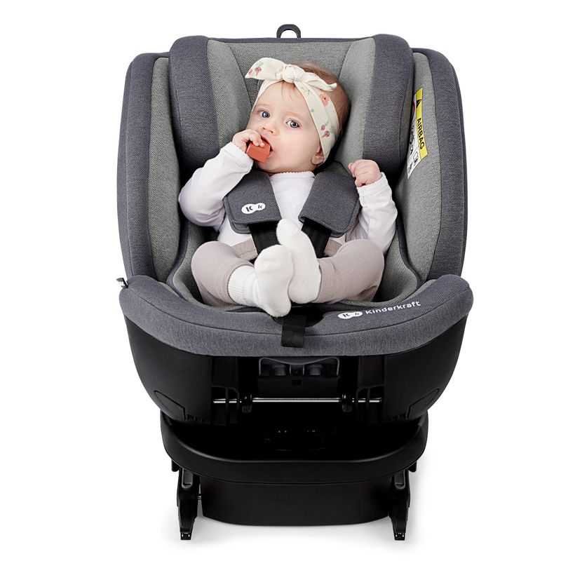Jucarii, Copii si Bebe - Carucioare si articole de transport - Scaune auto copii - Scaun auto Kinderkraft Xpedition rotativ, 0-36 kg, cu Isofix, Grey - Infinity.ro