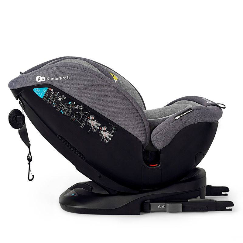 Jucarii, Copii si Bebe - Carucioare si articole de transport - Scaune auto copii - Scaun auto Kinderkraft Xpedition rotativ, 0-36 kg, cu Isofix, Grey - Infinity.ro