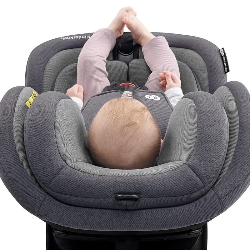 Jucarii, Copii si Bebe - Carucioare si articole de transport - Scaune auto copii - Scaun auto Kinderkraft Xpedition rotativ, 0-36 kg, cu Isofix, Grey - Infinity.ro