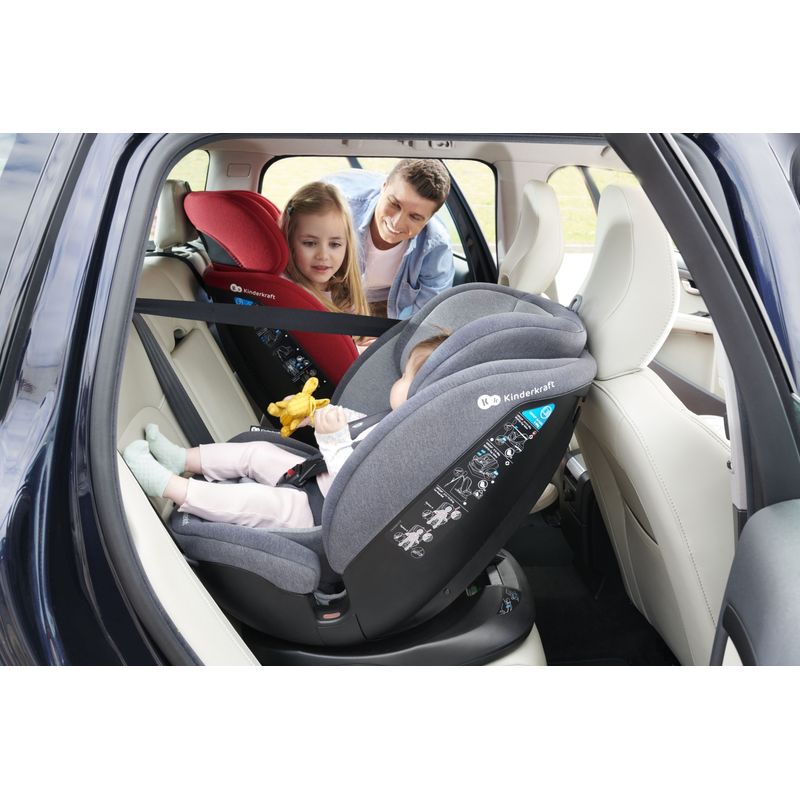 Jucarii, Copii si Bebe - Carucioare si articole de transport - Scaune auto copii - Scaun auto Kinderkraft Xpedition rotativ, 0-36 kg, cu Isofix, Grey - Infinity.ro