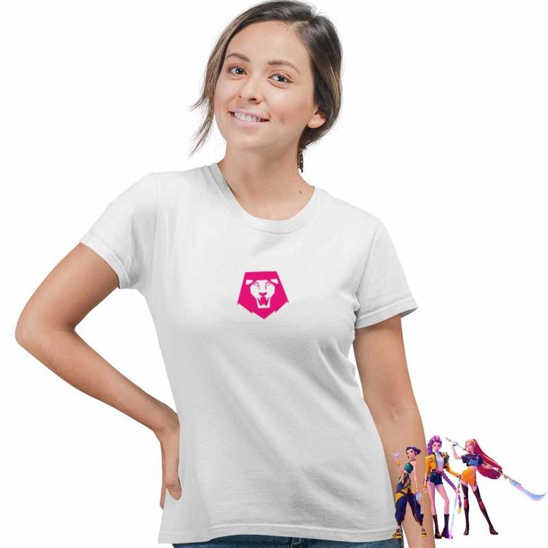 Fashion, accesorii si bijuterii - Femei - Imbracaminte femei - Tricouri si topuri femei - Tricou Femei Huntrix Saja Boys Logo Simbol Kpop, alb, marime M - Infinity.ro