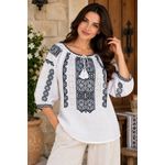Fashion, accesorii si bijuterii - Femei - Imbracaminte femei - Camasi si bluze femei - Bluza dama SE26F alb/gri marimea S - Infinity.ro