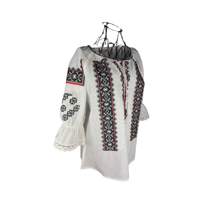Fashion, accesorii si bijuterii - Femei - Imbracaminte femei - Camasi si bluze femei - Bluza dama SE26F alb/negru marimea S - Infinity.ro