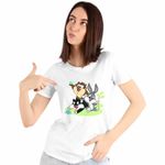 Fashion, accesorii si bijuterii - Femei - Imbracaminte femei - Tricouri si topuri femei - Tricou Femei Bugs Bunny Diavol Tasmanian Daffy Duck Bebelusi Taz, alb, marime S - Infinity.ro