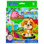 Carti si Birotica - Rechizite - Plastilina - Set Plastilina 12 Culori x 12g cu Accesorii NEBO, 3 Forme Decupaj, Mini Sucitor si Cutitas Sigur - Infinity.ro