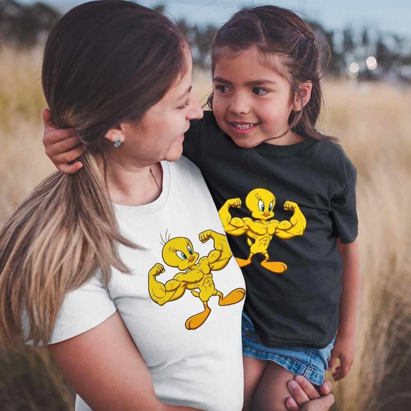Fashion, accesorii si bijuterii - Femei - Imbracaminte femei - Tricouri si topuri femei - Tricou Femei Tweety Culturism Fitness, negru, marime 2XL - Infinity.ro