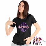 Fashion, accesorii si bijuterii - Femei - Imbracaminte femei - Tricouri si topuri femei - Tricou Femei Huntrix Kpop Logo, negru, marime S - Infinity.ro