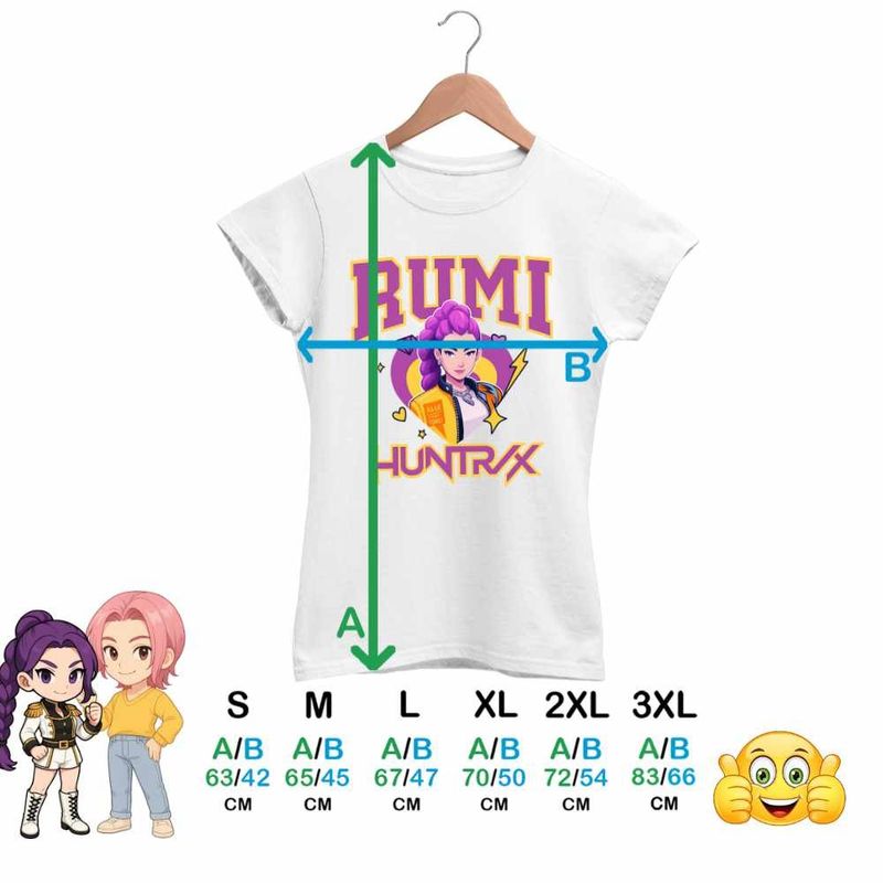 Fashion, accesorii si bijuterii - Femei - Imbracaminte femei - Tricouri si topuri femei - Tricou Femei Huntrix Rumi Kpop Demon Hunters, alb, marime 2XL - Infinity.ro