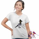 Fashion, accesorii si bijuterii - Femei - Imbracaminte femei - Tricouri si topuri femei - Tricou Femei Huntrix Sussie Corb Pasare Kpop, alb, marime 2XL - Infinity.ro