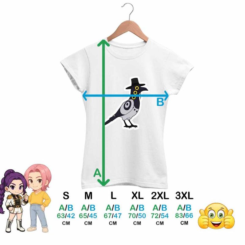 Fashion, accesorii si bijuterii - Femei - Imbracaminte femei - Tricouri si topuri femei - Tricou Femei Huntrix Sussie Corb Pasare Kpop, alb, marime 2XL - Infinity.ro