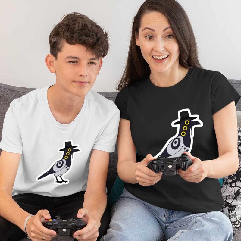 Fashion, accesorii si bijuterii - Femei - Imbracaminte femei - Tricouri si topuri femei - Tricou Femei Huntrix Sussie Corb Pasare Kpop, alb, marime 2XL - Infinity.ro