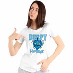 Fashion, accesorii si bijuterii - Femei - Imbracaminte femei - Tricouri si topuri femei - Tricou Femei Huntrix Derpy Pisica Kpop Demon Hunters, alb, marime XL - Infinity.ro