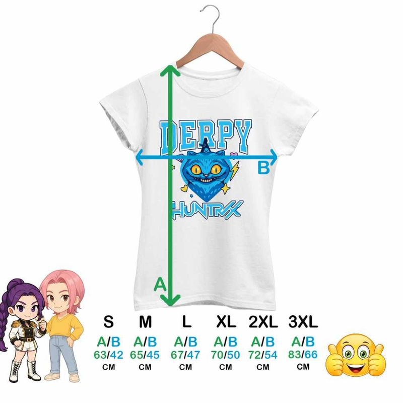 Fashion, accesorii si bijuterii - Femei - Imbracaminte femei - Tricouri si topuri femei - Tricou Femei Huntrix Derpy Pisica Kpop Demon Hunters, alb, marime XL - Infinity.ro