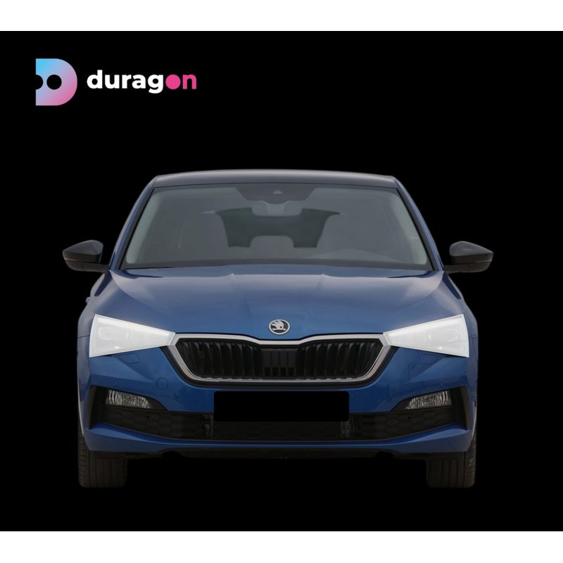 Auto si Moto - Piese auto si accesorii - Caroserie - Faruri, stopuri si proiectoare - Folie protectie faruri Skoda Scala 2018-2023, Duragon, silicon Transparent, Anti-zgarieturi, Regenerabila, Flexibila, Anti-Shock, kit instalare - Infinity.ro