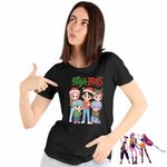 Fashion, accesorii si bijuterii - Femei - Imbracaminte femei - Tricouri si topuri femei - Tricou Femei Huntrix Saja Boys Craciun Kpop, negru, marime 3XL - Infinity.ro