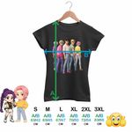Fashion, accesorii si bijuterii - Femei - Imbracaminte femei - Tricouri si topuri femei - Tricou Femei Huntrix Saja Boys Kpop Trupa, negru, marime L - Infinity.ro