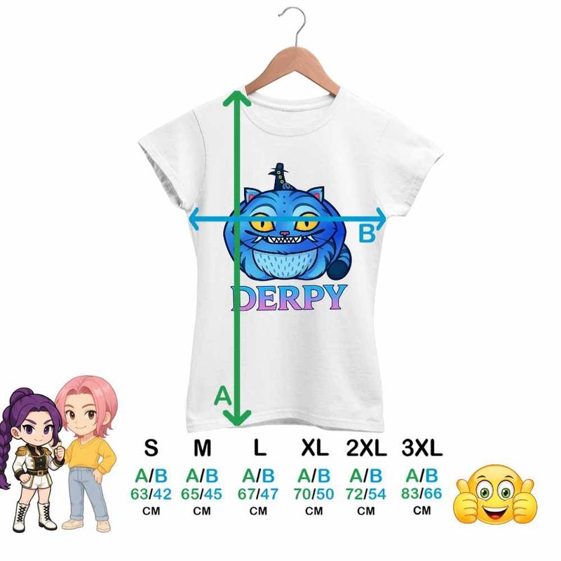 Fashion, accesorii si bijuterii - Femei - Imbracaminte femei - Tricouri si topuri femei - Tricou Femei Huntrix Derpy Pisica Demon Kpop, alb, marime XL - Infinity.ro