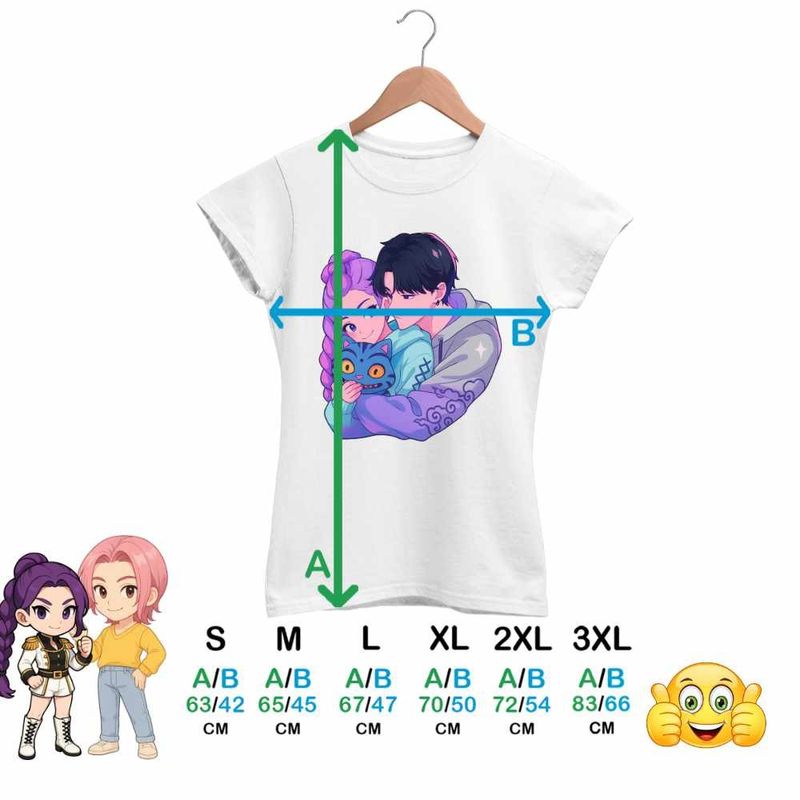 Fashion, accesorii si bijuterii - Femei - Imbracaminte femei - Tricouri si topuri femei - Tricou Femei Huntrix Saja Love Kpop Demon Hunters, alb, marime 3XL - Infinity.ro