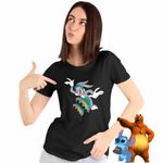 Fashion, accesorii si bijuterii - Femei - Imbracaminte femei - Tricouri si topuri femei - Tricou Femei Bugs Bunny Role, negru, marime 3XL - Infinity.ro