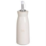 Casa si Gradina - Bucatarie si vesela - Ustensile bucatarie - Oliviere - Recipient Ceramic Bej Stil Nordic cu Picurator Metalic pentru Ulei - Infinity.ro
