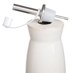 Casa si Gradina - Bucatarie si vesela - Ustensile bucatarie - Oliviere - Recipient Ceramic Bej Stil Nordic cu Picurator Metalic pentru Ulei - Infinity.ro