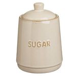 Casa si Gradina - Bucatarie si vesela - Organizare si depozitare bucatarie - Borcane si capace - Recipient Ceramic Bej Nordic Style cu Capac pentru Zahar - Infinity.ro
