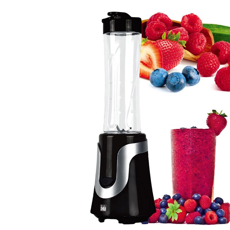 Electronice si Electrocasnice - Electrocasnice bucatarie - Mixere, tocatoare & roboti de bucatarie - Blendere si mini tocatoare - Blender Mini Portabil Electric 300W cu Recipient Transparent - Infinity.ro
