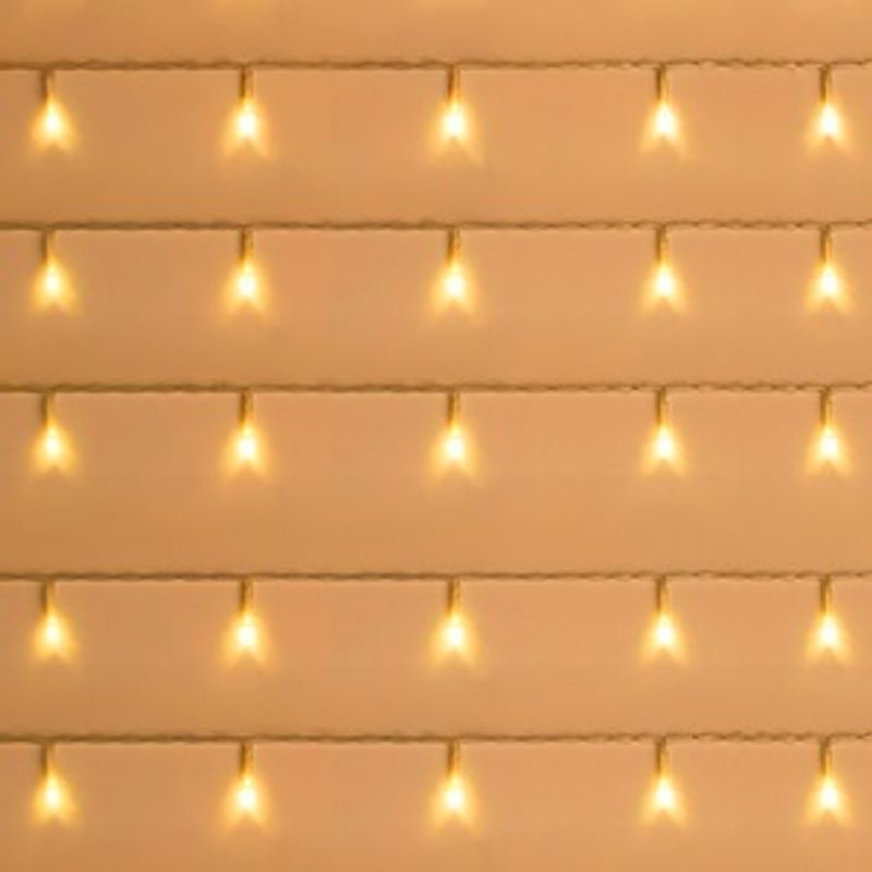 Casa si Gradina - Corpuri si surse de iluminat - Iluminat exterior - Instalatii luminoase exterior - Instalatie de Lumini cu 96 de Beburi LED & Program 9,50m -  Alb Extra Cald - Infinity.ro
