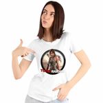 Fashion, accesorii si bijuterii - Femei - Imbracaminte femei - Tricouri si topuri femei - Tricou Femei Tomb Raider Lara Croft Razboi Camuflaj, alb, marime M - Infinity.ro