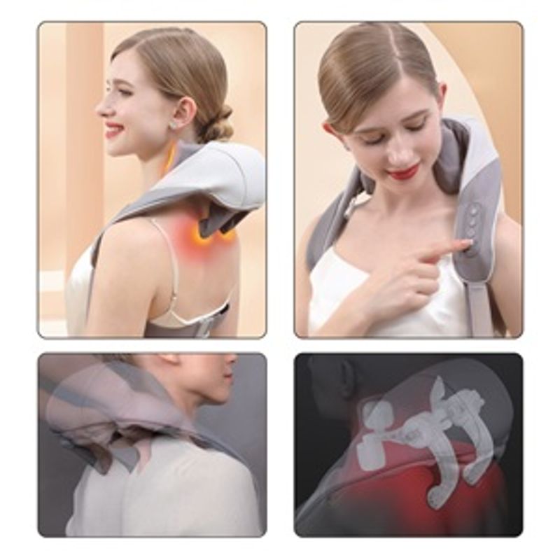 Ingrijire personala si Cosmetice - Sanatate si wellness - Articole wellness - Aparate si dispozitive de masaj - Aparat de masaj pentru gat si spate, USB, 10W, Bej - Infinity.ro