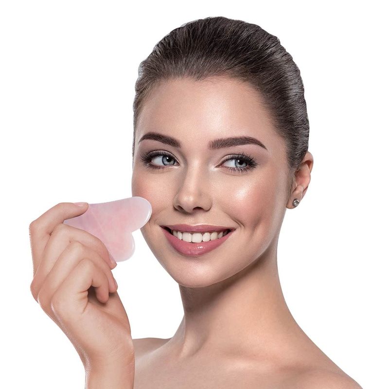 Ingrijire personala si Cosmetice - Sanatate si wellness - Articole wellness - Aparate si dispozitive de masaj - Piatra pentru Masaj Gua Sha Roz - Infinity.ro