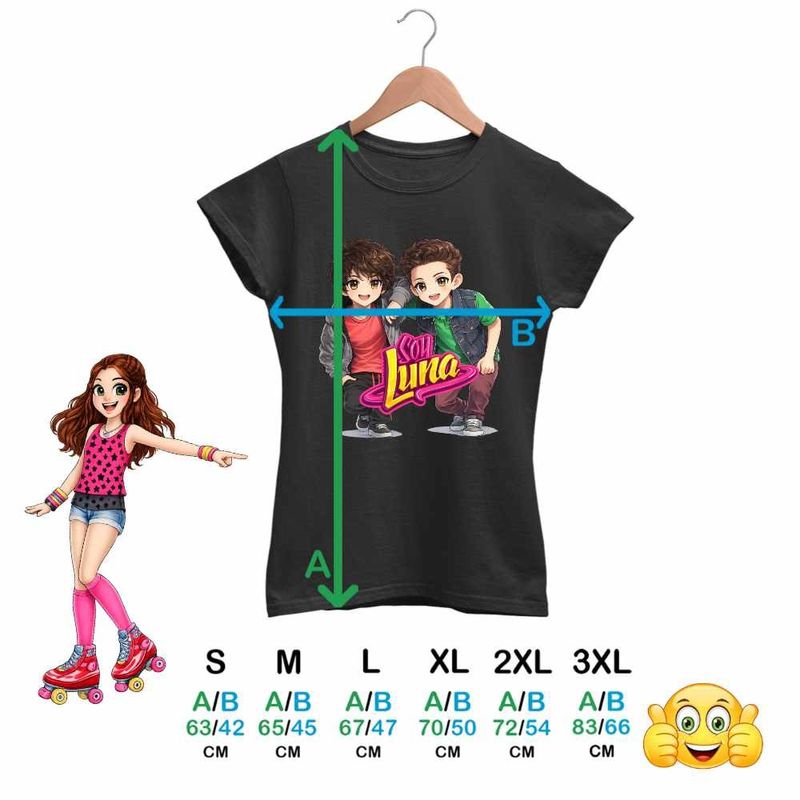 Fashion, accesorii si bijuterii - Femei - Imbracaminte femei - Tricouri si topuri femei - Tricou Femei Soy Luna Boys Chibi, negru, marime S - Infinity.ro