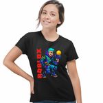 Fashion, accesorii si bijuterii - Femei - Imbracaminte femei - Tricouri si topuri femei - Tricou Femei Kendama Roblox Skin, negru, marime S - Infinity.ro