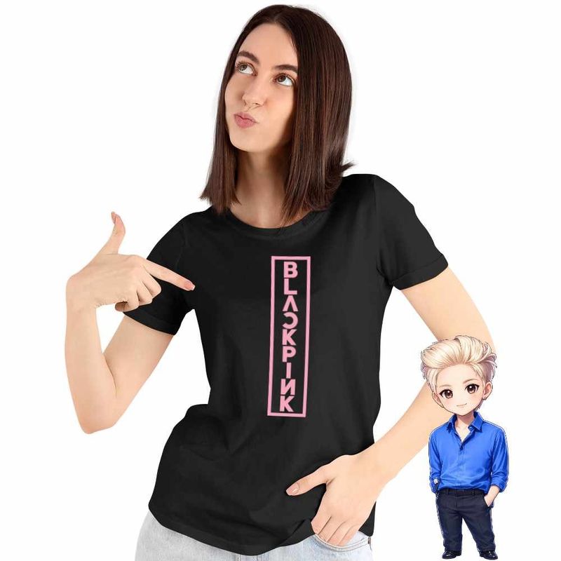 Fashion, accesorii si bijuterii - Femei - Imbracaminte femei - Tricouri si topuri femei - Tricou Femei BlackPink Vibe Kpop Merch, negru, marime 3XL - Infinity.ro