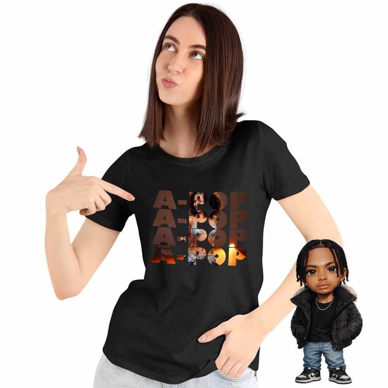 Fashion, accesorii si bijuterii - Femei - Imbracaminte femei - Tricouri si topuri femei - Tricou Femei Tyla APOP, negru, marime L - Infinity.ro