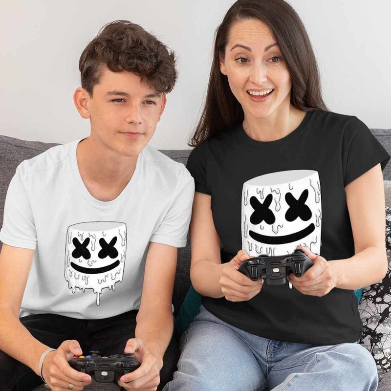 Fashion, accesorii si bijuterii - Femei - Imbracaminte femei - Tricouri si topuri femei - Tricou Femei Marshmello Melting, alb, marime 3XL - Infinity.ro