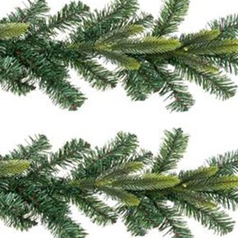 Casa si Gradina - Decoratiuni - Decoratiuni petrecere - Bannere si ghirlande decorative - Ghirlanda de Craciun cu 138 de crengi, Verde, 2.7m x 10cm - Infinity.ro