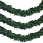 Casa si Gradina - Decoratiuni - Decoratiuni petrecere - Bannere si ghirlande decorative - Ghirlanda de Craciun din plastic, verde, 2.7m x 6cm - Infinity.ro