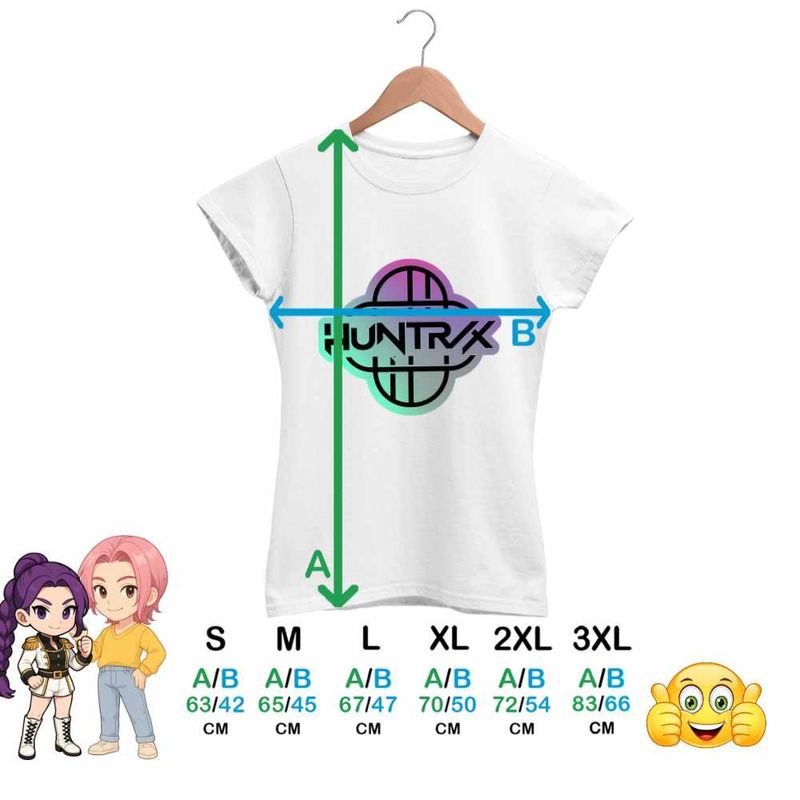 Fashion, accesorii si bijuterii - Femei - Imbracaminte femei - Tricouri si topuri femei - Tricou Femei Huntrix Simbol Kpop Demon Hunters, alb, marime 3XL - Infinity.ro