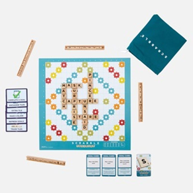 Jucarii, Copii si Bebe - Jucarii si jocuri - Jocuri si puzzle - Jocuri de societate - Joc de societate Scrabble cu piese din lemn, 8+ ani - Infinity.ro