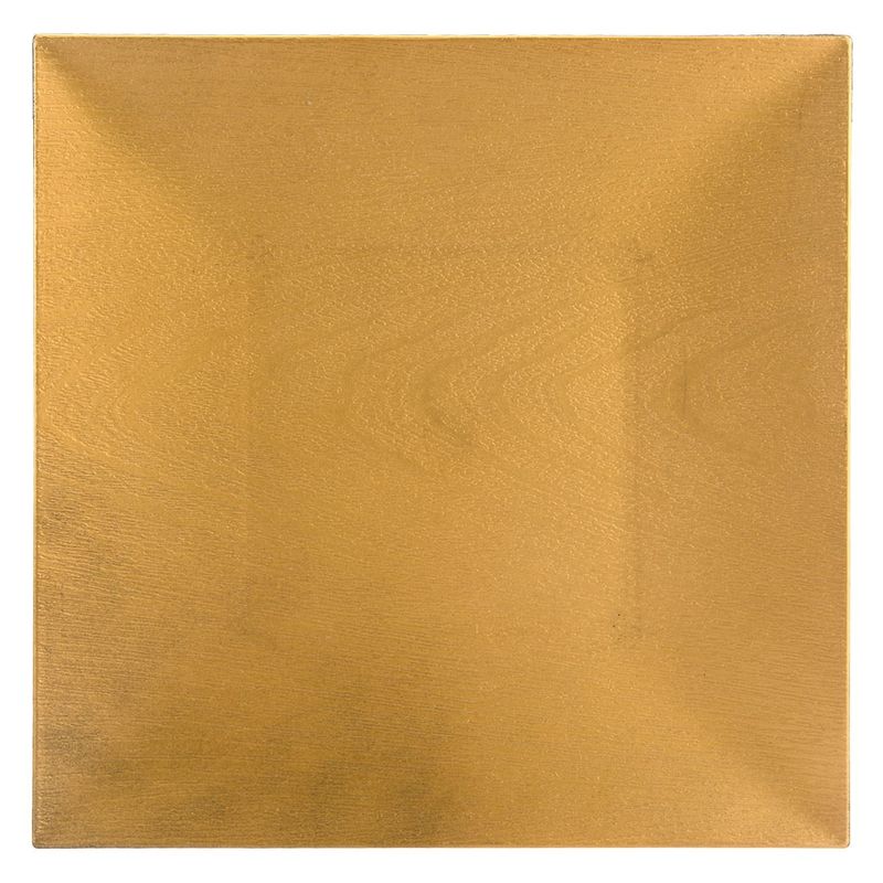 Casa si Gradina - Bucatarie si vesela - Vesela si tacamuri - Platouri de bucatarie - Platou Decorativ Plastic Patrat Auriu 30x30x2cm - Infinity.ro