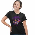 Fashion, accesorii si bijuterii - Femei - Imbracaminte femei - Tricouri si topuri femei - Tricou Femei Huntrix Dream Team Kpop, negru, marime L - Infinity.ro