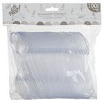 Jucarii, Copii si Bebe - Hrana si alaptare - Biberoane, suzete si accesorii hranire - Articole hranire bebelusi - Set de Lingurite Reutilizabile din Plastic Transparent - 100 buc - Infinity.ro