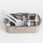Casa si Gradina - Bucatarie si vesela - Organizare si depozitare bucatarie - Cutii alimentare - Caserola Termica din Inox cu Furculita & Lingura - Infinity.ro