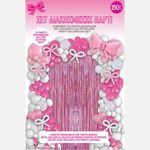 Casa si Gradina - Decoratiuni - Decoratiuni petrecere - Baloane - Set Decoratiuni Petrecere Roz cu Fundite Baloane Perdea - Infinity.ro