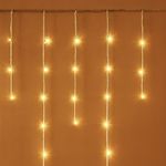 Casa si Gradina - Decoratiuni - Decoratiuni de sezon - Instalare lumini LED perdea cu 200 de becuri interconectabile pentru decorarea c - Infinity.ro