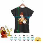Fashion, accesorii si bijuterii - Femei - Imbracaminte femei - Tricouri si topuri femei - Tricou Femei Frumoasa si Bestia Ceanic Ceas, negru, marime L - Infinity.ro