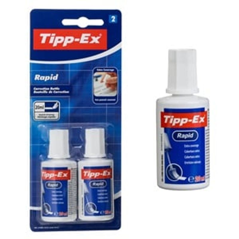Carti si Birotica - Birotica - Instrumente de scris - Radiere si corectoare - Set Corector Lichid cu Vârf Burete, 2 x 20 ml, Alb - Infinity.ro