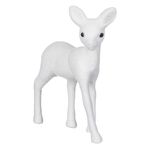 Casa si Gradina - Decoratiuni - Decoratiuni de sezon - Figura Decorativa Cerb Alb Catifelat 15cm - Infinity.ro